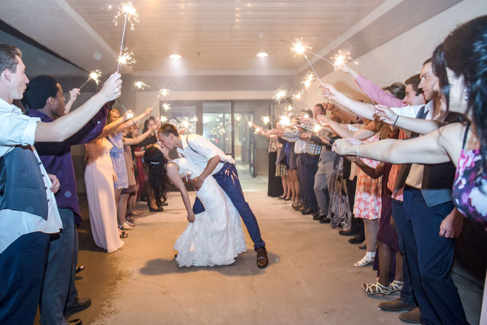 Bride & Groom Sendoff at Spearfish Convention Center Wedding
