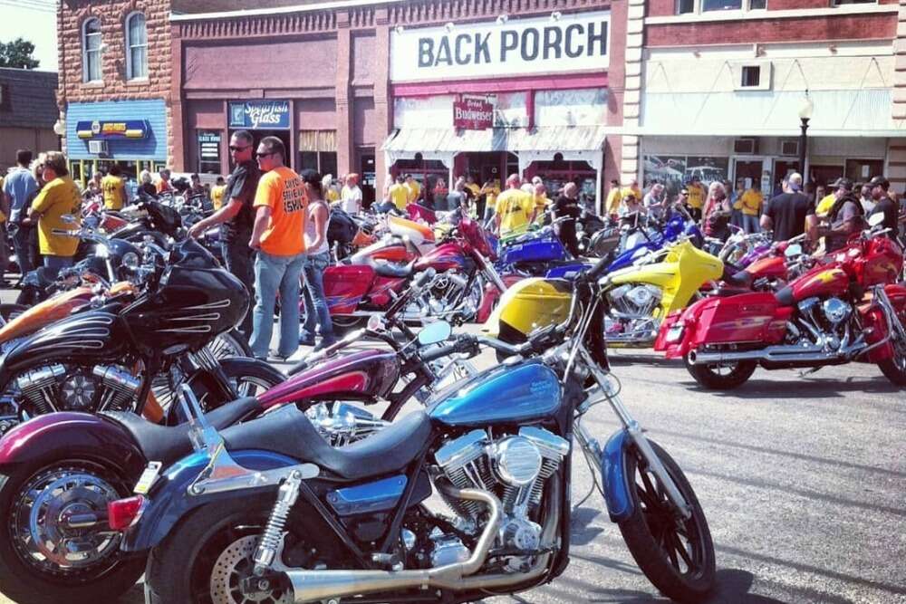 Downtown Spearfish during Sturgis Motorcycle Rally